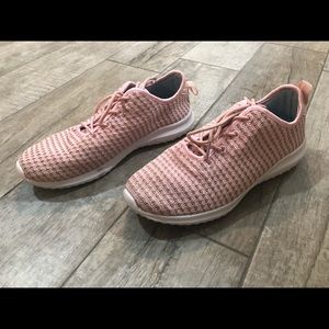 Pink and gold glitter sneakers